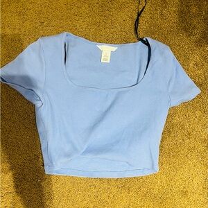 H&M Light Blue Crop Top